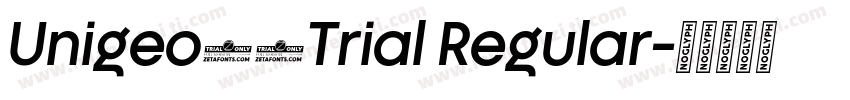 Unigeo64Trial Regular字体转换